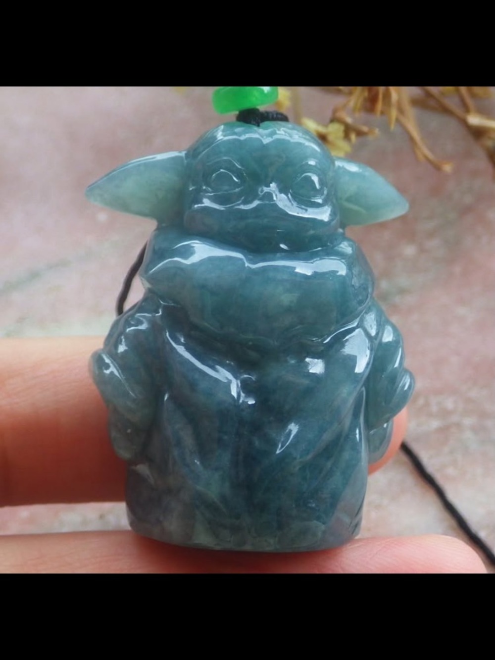 Certificate Jadeite jade green Star Wars grogu Yoda Pendant